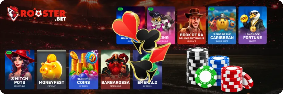 Rooster Bet Casino Spieleangebot 